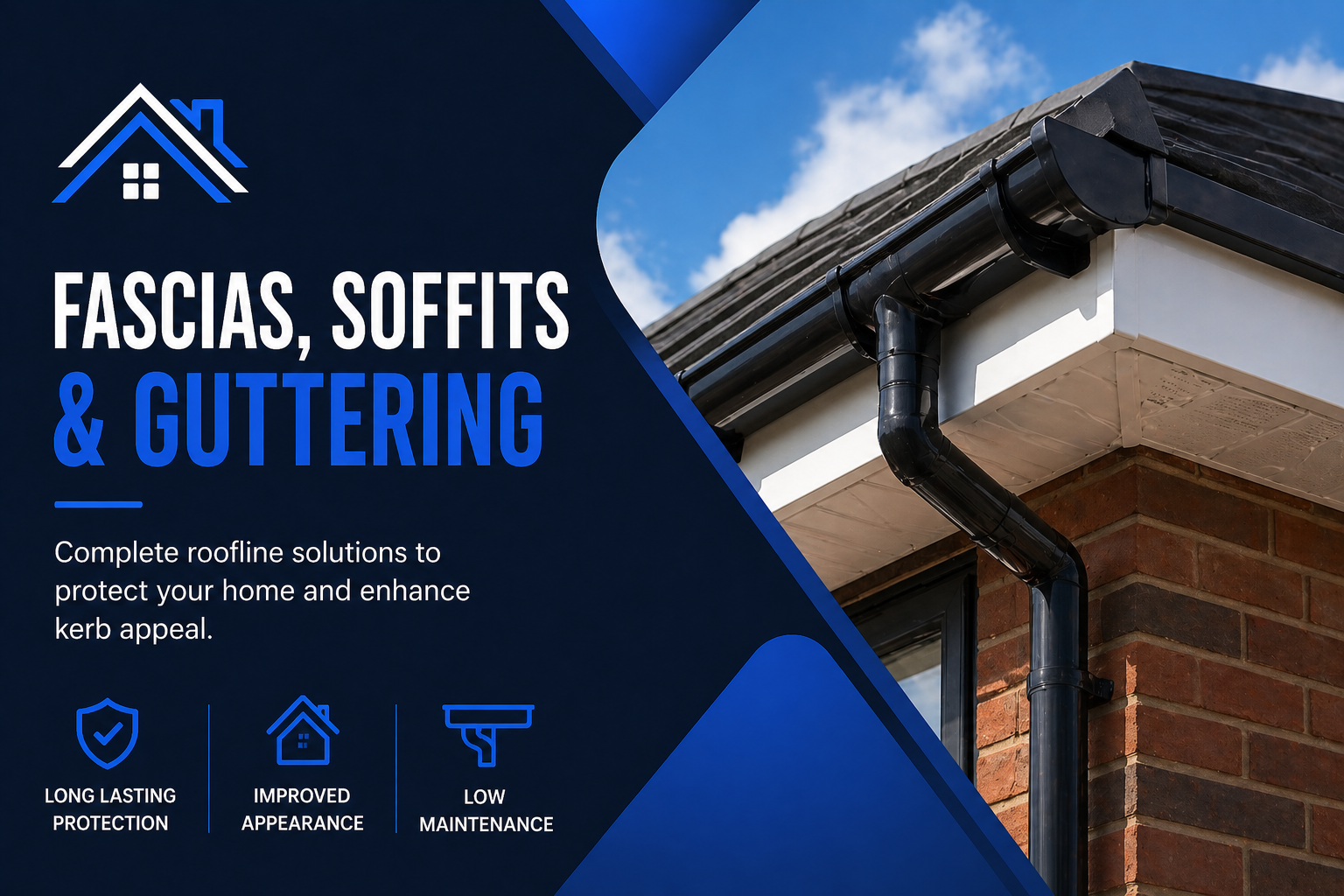 Fascias soffits and guttering